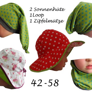 Muetzenset_Amalia_1 Kinder-/Sommermützenset Amalia